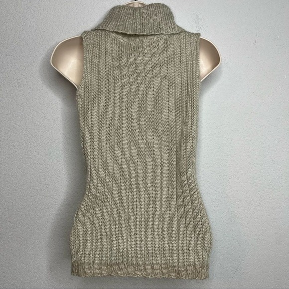 J.‎ Crew Women Turtleneck Sweater Small Mohair Wool Ribbed Sleeveless Academia - Picture 4 of 7